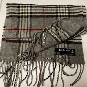 Mens Cashmink Plaid Scarf 100% Acrylic Made in Germany